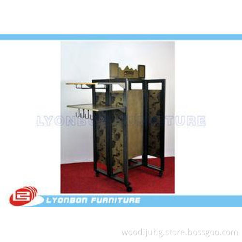 Customize Double-Side Gondola Display Stands Metal / Plywoo
